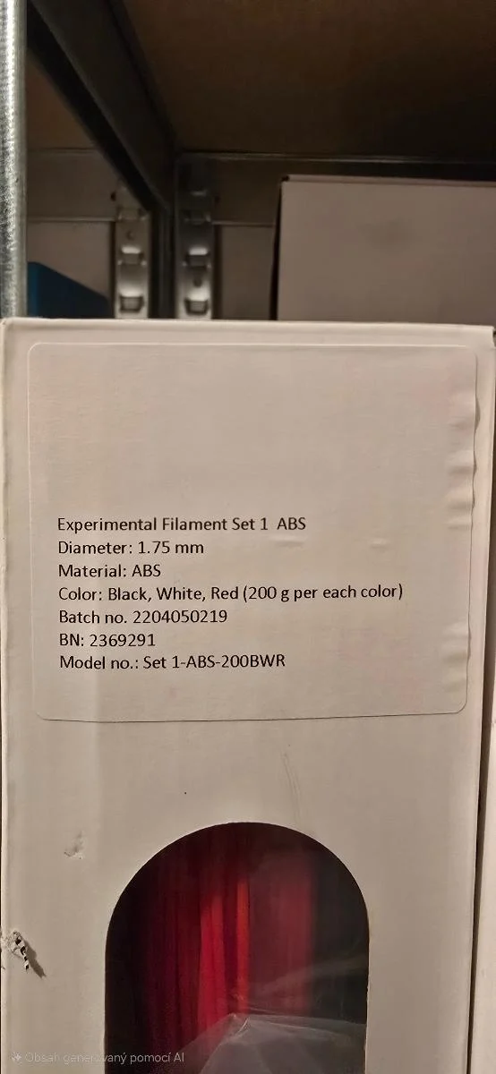 3D filament ABS 3× 200 g