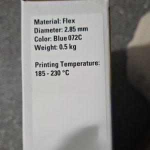 Filament Ultimaker Flex 2,85 mm, 0,5 kg, Blue 072C – nový