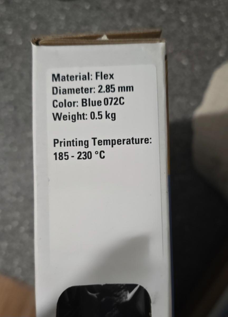 Filament Ultimaker Flex 2,85 mm, 0,5 kg, Blue 072C – nový